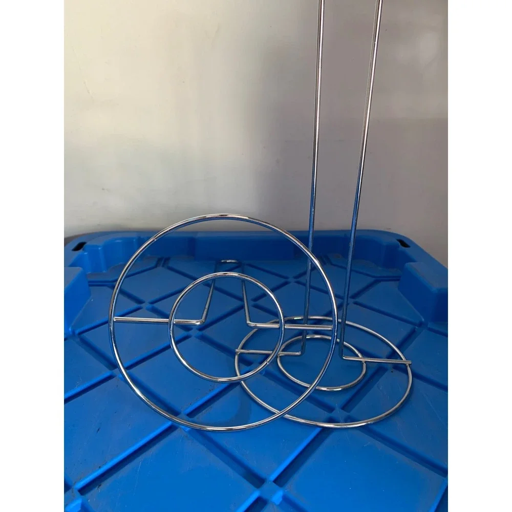 Chrome Metal paper towel holders  Silver Wire Set of 2